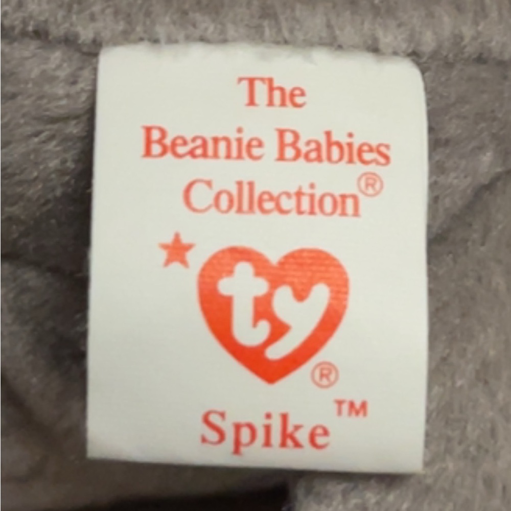‘96 - Ty - Spike the Rhino Beanie & Teenie Beanie Babies. - Picture 8 of 13
